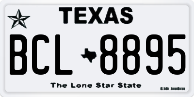 TX license plate BCL8895
