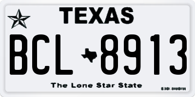 TX license plate BCL8913