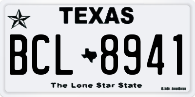 TX license plate BCL8941
