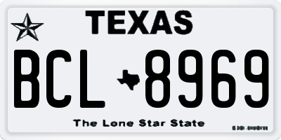 TX license plate BCL8969