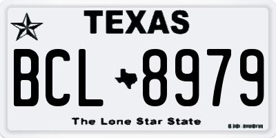 TX license plate BCL8979