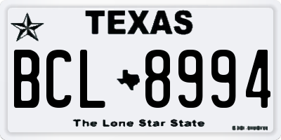 TX license plate BCL8994