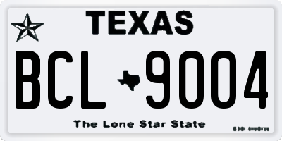 TX license plate BCL9004