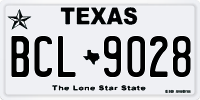 TX license plate BCL9028