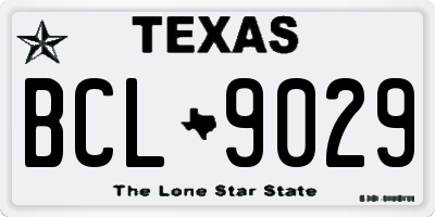 TX license plate BCL9029