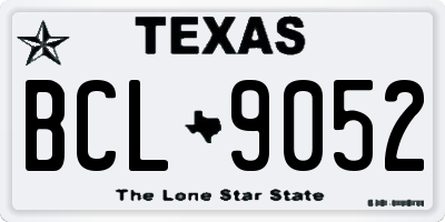 TX license plate BCL9052