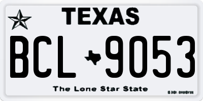 TX license plate BCL9053
