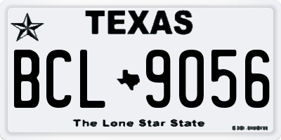 TX license plate BCL9056