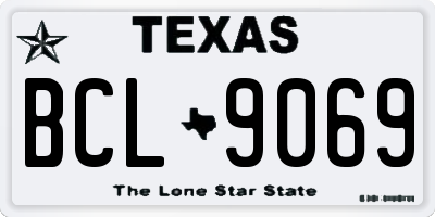 TX license plate BCL9069