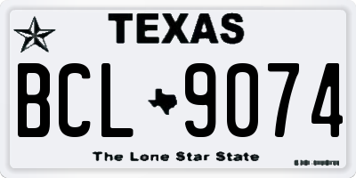 TX license plate BCL9074