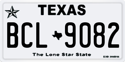 TX license plate BCL9082
