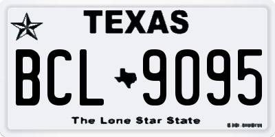 TX license plate BCL9095