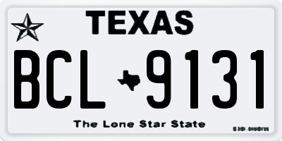 TX license plate BCL9131