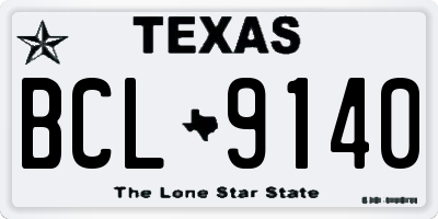 TX license plate BCL9140