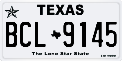 TX license plate BCL9145