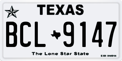 TX license plate BCL9147