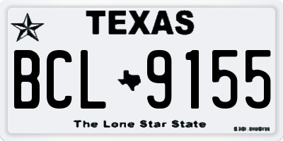 TX license plate BCL9155