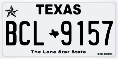 TX license plate BCL9157