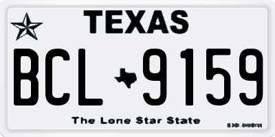 TX license plate BCL9159