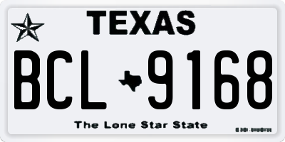 TX license plate BCL9168