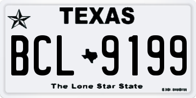TX license plate BCL9199