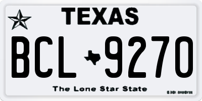 TX license plate BCL9270