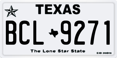 TX license plate BCL9271