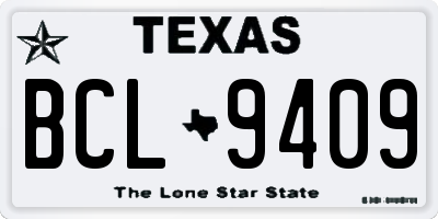 TX license plate BCL9409