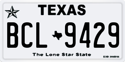 TX license plate BCL9429