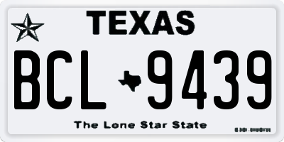 TX license plate BCL9439