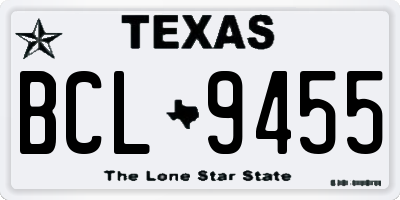TX license plate BCL9455
