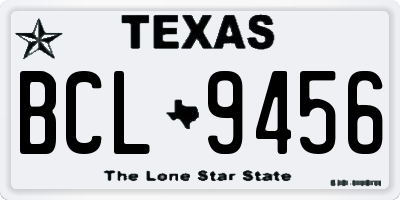 TX license plate BCL9456