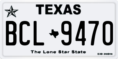 TX license plate BCL9470