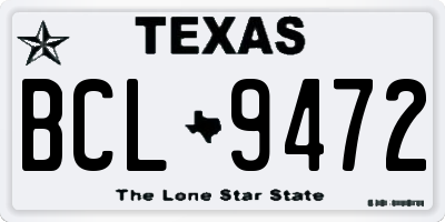 TX license plate BCL9472
