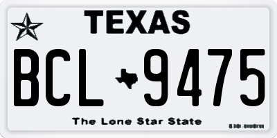TX license plate BCL9475