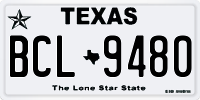 TX license plate BCL9480