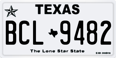 TX license plate BCL9482