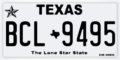 TX license plate BCL9495