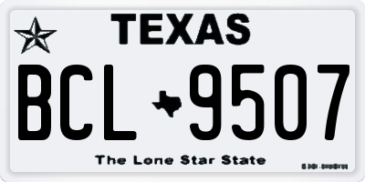 TX license plate BCL9507