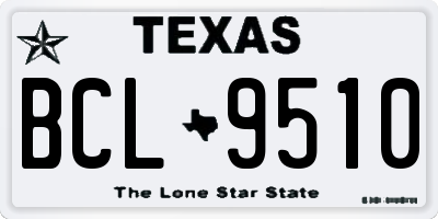 TX license plate BCL9510