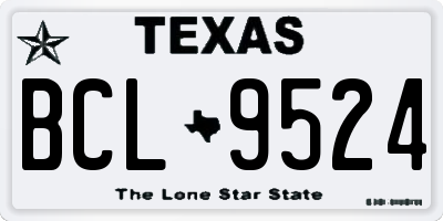 TX license plate BCL9524