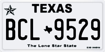 TX license plate BCL9529
