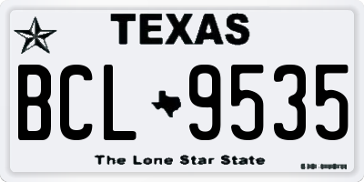 TX license plate BCL9535
