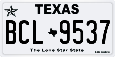 TX license plate BCL9537
