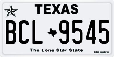 TX license plate BCL9545