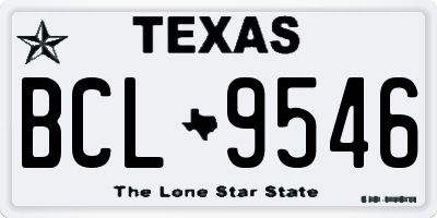 TX license plate BCL9546