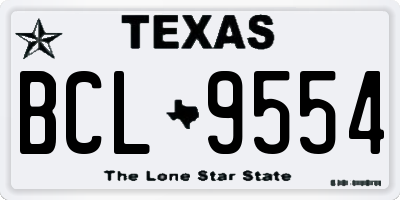 TX license plate BCL9554