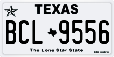 TX license plate BCL9556