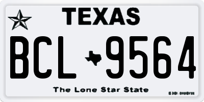 TX license plate BCL9564
