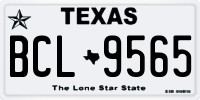 TX license plate BCL9565